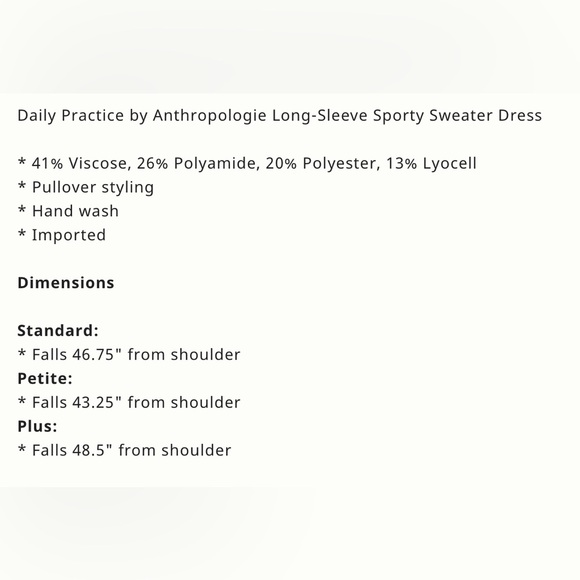 Daily Practice by Anthropologie Long-Sleeve Sporty Sweater Dress Black Green - Picture 12 of 12
